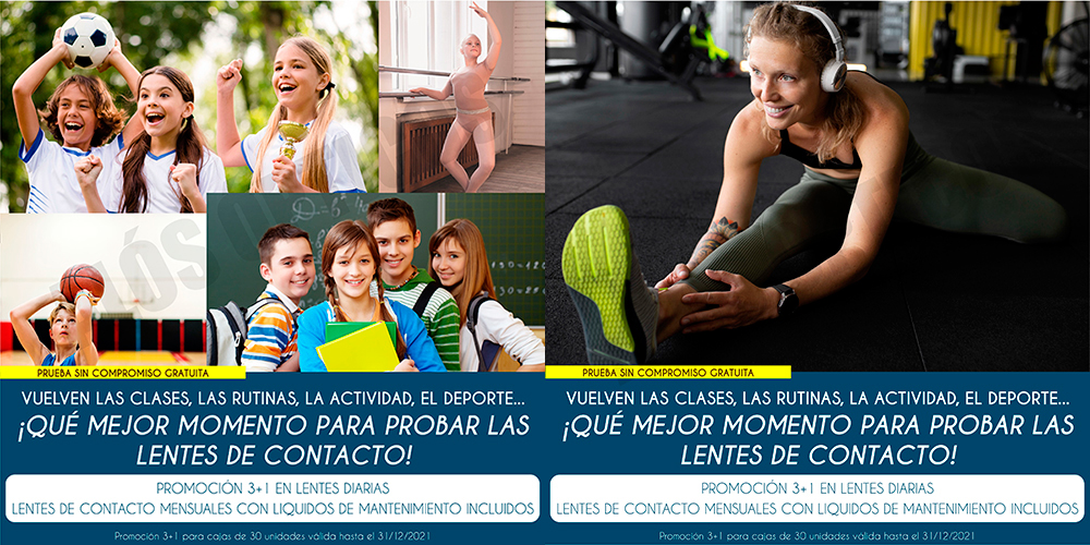 Promoción 3+1 en lentes de contacto
